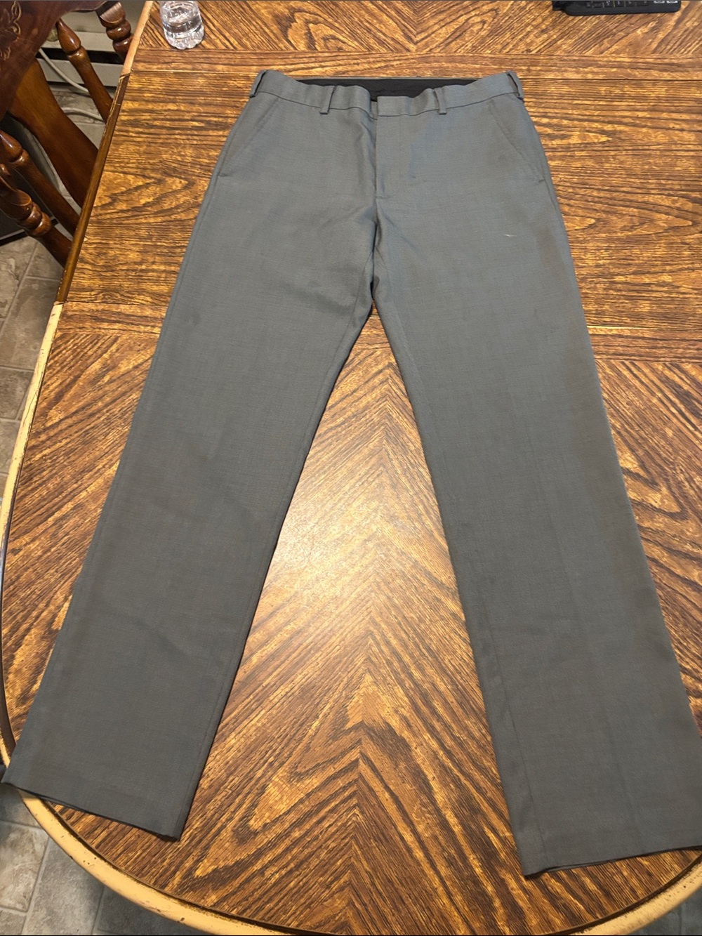 Izod Men's Slate Gray Dress Pants - Straight Leg